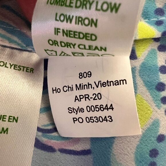 Lilly Pulitzer Women's Lizzie Top Bermuda Blue Fishful Thinking Engineer… - Picture 6 of 13